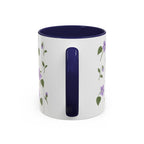 Illinois Violet Mug, State Flower Floral Coffee Cup, 11oz Botanical Gift