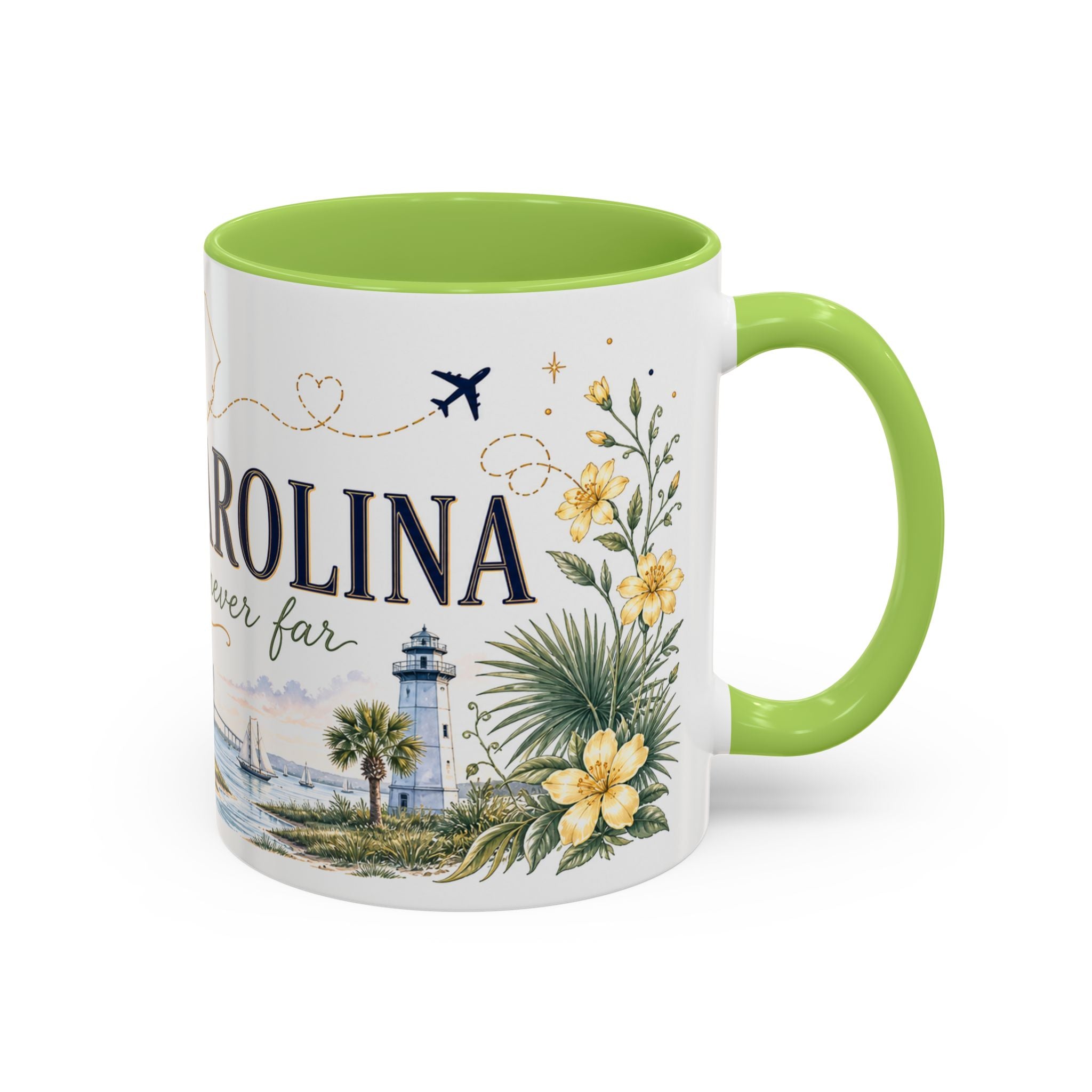 South Carolina State Mug | Botanical Map Accent Cup (11oz 15oz)