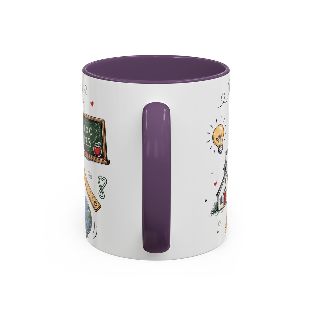 Best Teacher Ever Coffee Mug | Teacher Appreciation Gift | Accent Color Ceramic 11oz 15oz