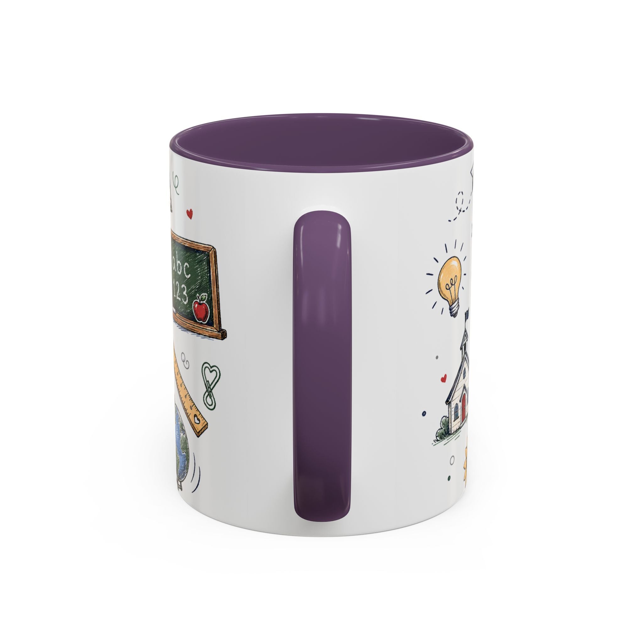 Best Teacher Ever Coffee Mug | Teacher Appreciation Gift | Accent Color Ceramic 11oz 15oz