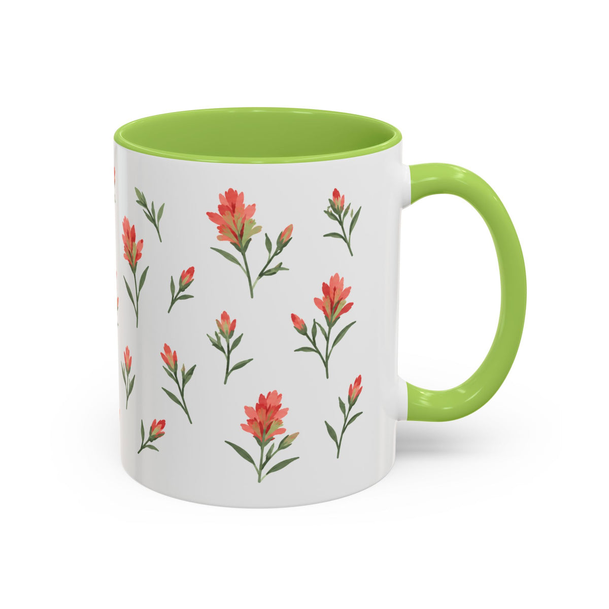 Wyoming Indian Paintbrush Mug, State Flower Floral Coffee Cup, 11oz Botanical Gift