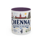 Chennai Coffee Mug | India Souvenir Travel Gift | Accent Color Ceramic 11oz 15oz