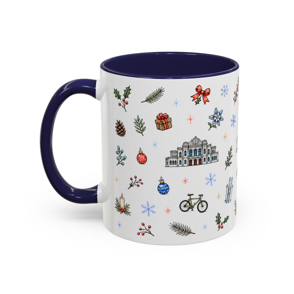 Denver Christmas Mug | Watercolor City Souvenir, Holiday Travel Gift (11oz/15oz)