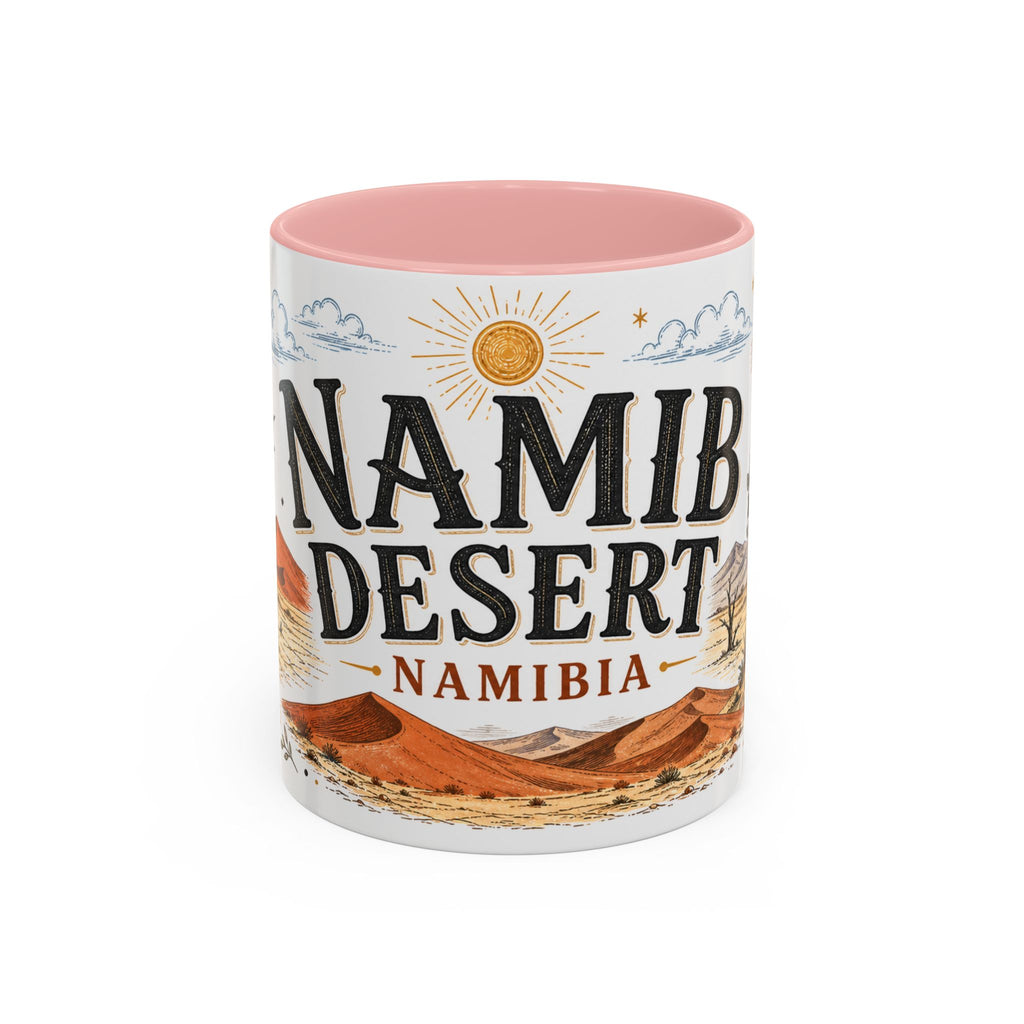 Namib Desert Coffee Mug | Travel Destination Souvenir Gift | Accent Color Ceramic 11oz 15oz
