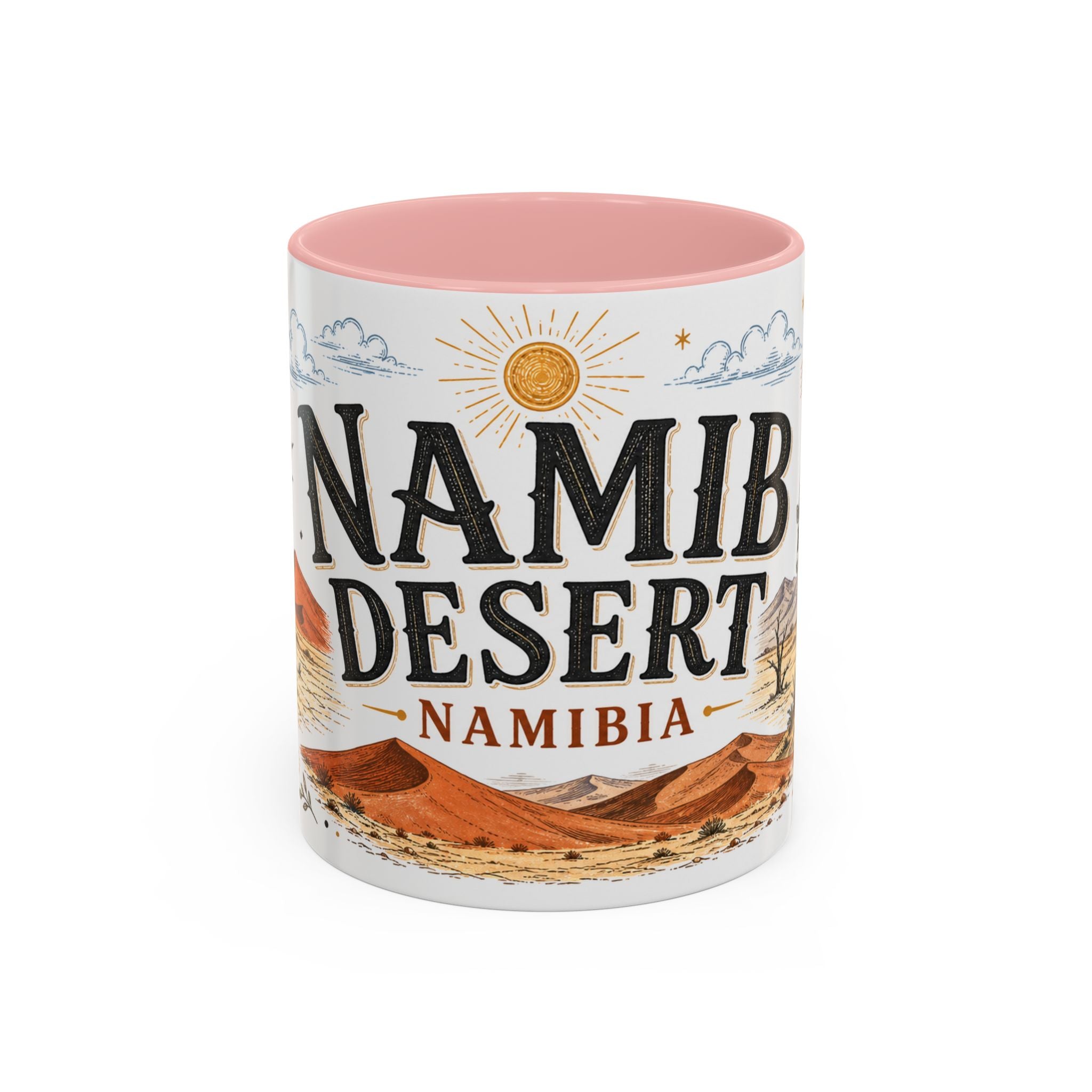 Namib Desert Coffee Mug | Travel Destination Souvenir Gift | Accent Color Ceramic 11oz 15oz