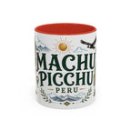Machu Picchu Coffee Mug | Travel Destination Souvenir Gift | Accent Color Ceramic 11oz 15oz