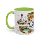 Algarve Coast Mug, Portugal Travel Souvenir, Bucket List Gift, Accent Ceramic Coffee Mug 11oz 15oz
