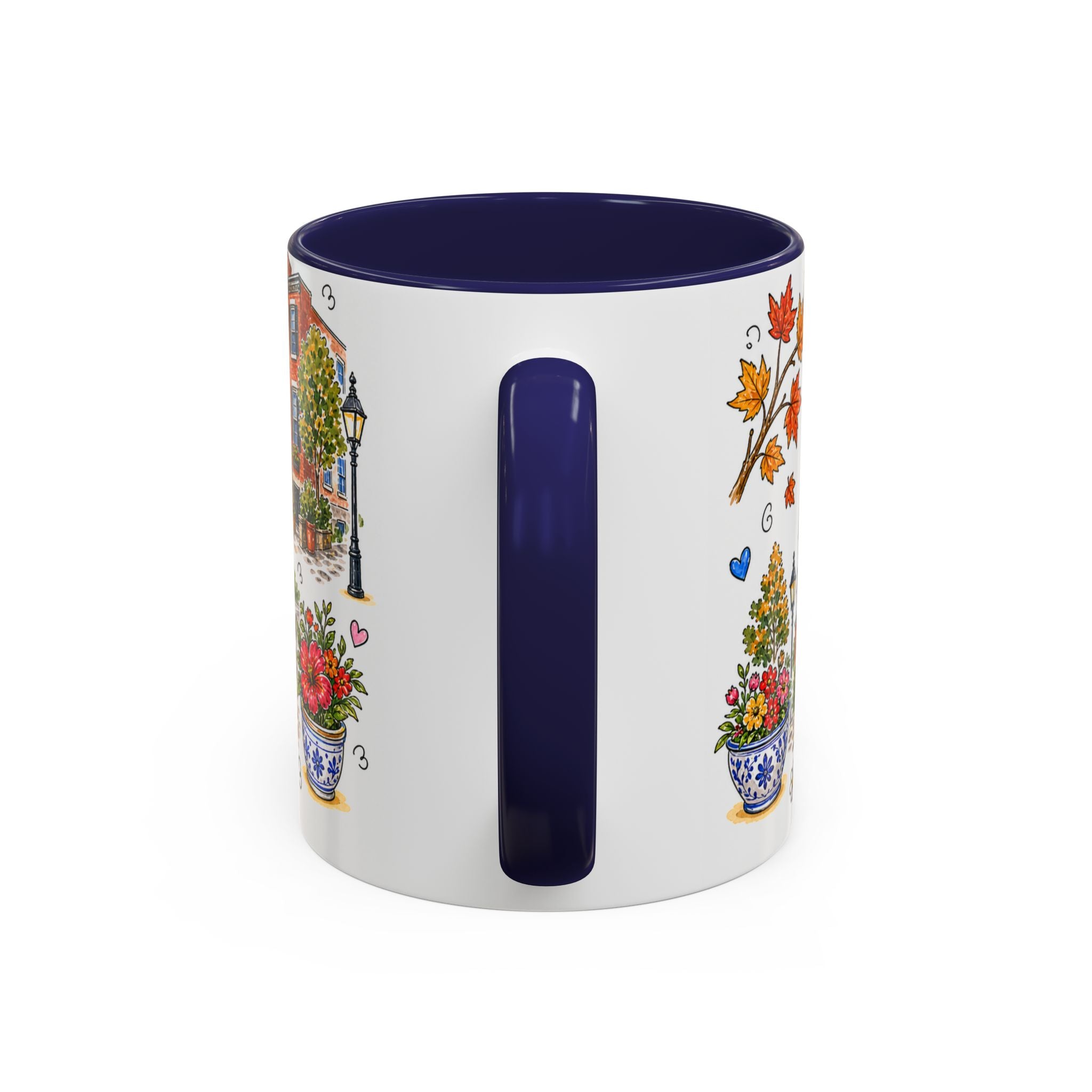 Boston Illustrated Travel Mug | City Souvenir Accent Coffee Mug | 11oz 15oz Ceramic Cup