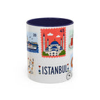 Istanbul Coffee Mug | Postage Stamp Collage Mug | Travel Souvenir Accent Cup 11oz 15oz