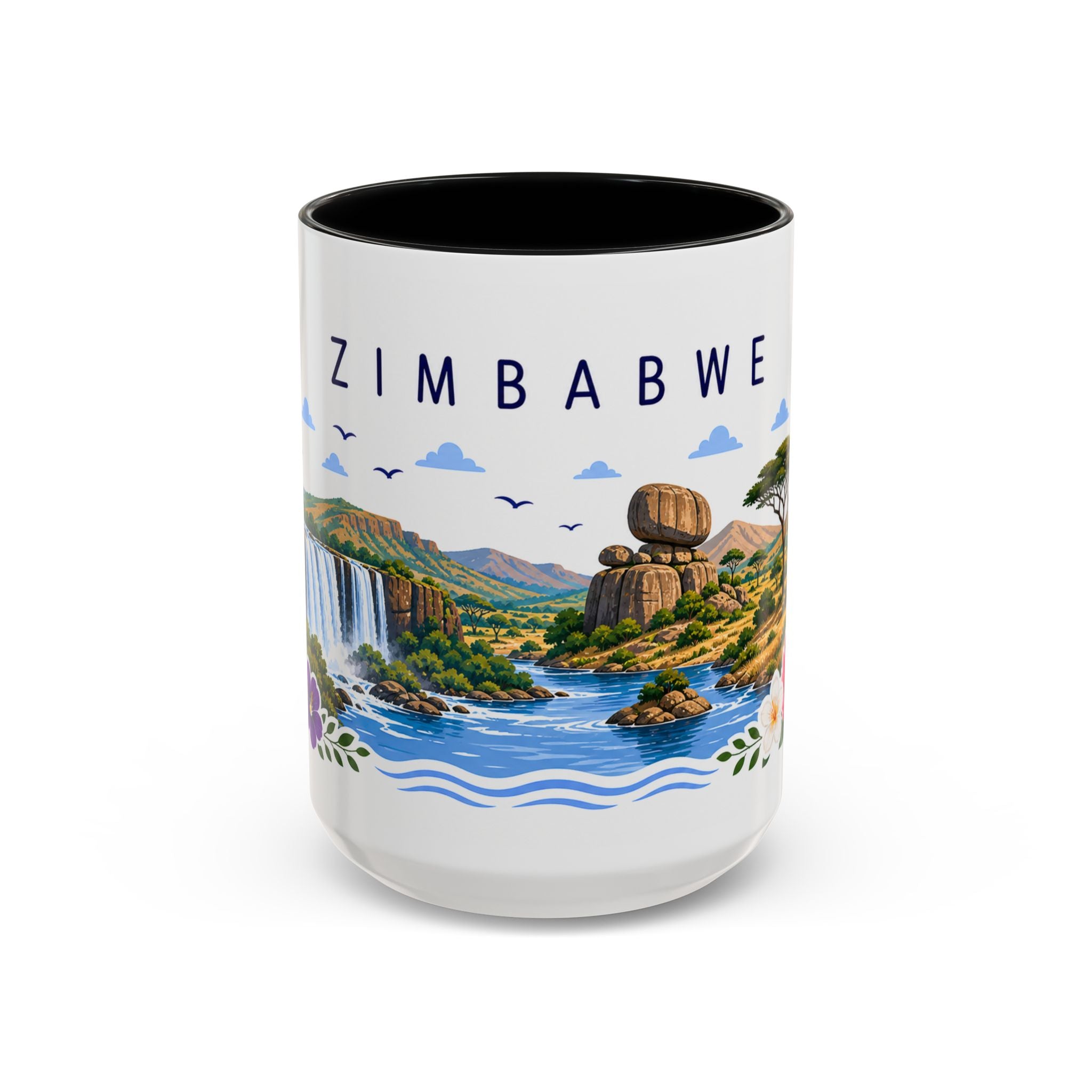 Zimbabwe Coffee Mug | Travel Souvenir Accent Mug | Place Gift Ceramic Cup 11oz 15oz