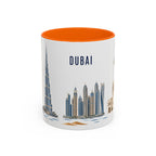 Dubai Coffee Mug | United Arab Emirates Travel Souvenir | Porcelain Decal City Gift | 11oz 15oz Accent Mug