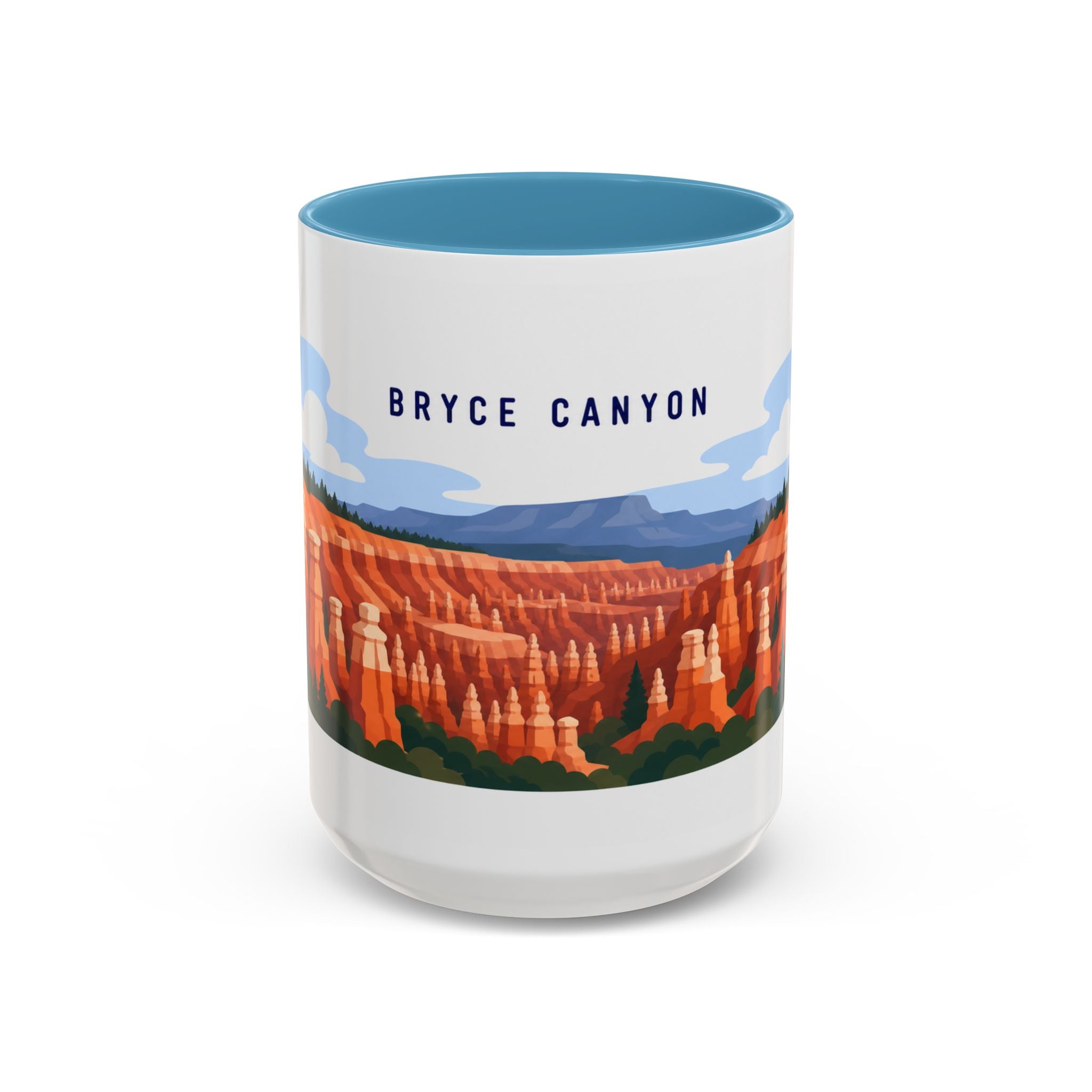 Bryce Canyon National Park Coffee Mug | Solid Color Block Park Souvenir | 11oz 15oz Accent Mug