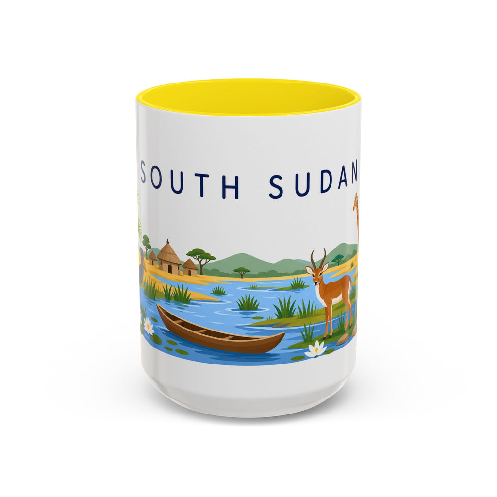 South Sudan Coffee Mug | Travel Souvenir Accent Mug | Country Gift Ceramic Cup 11oz 15oz
