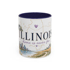 Illinois State Map Mug | Botanical Travel Sketch, Moving Away Gift (11oz 15oz)