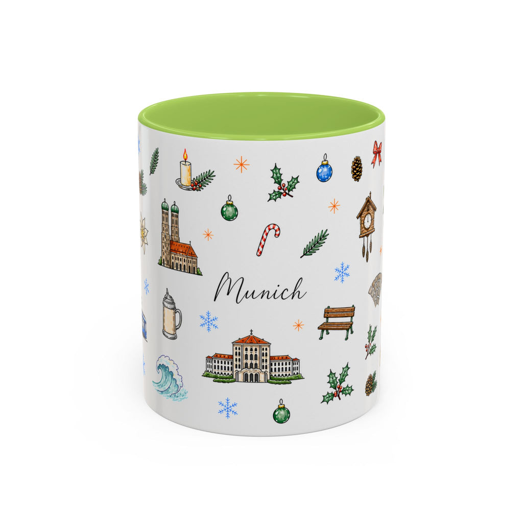 Munich Christmas Mug | Watercolor City Souvenir, Travel Gift (11oz/15oz)