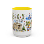 Athens Travel Mug | European City Souvenir Accent Coffee Mug | 11oz 15oz Ceramic Cup
