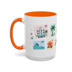 Miami Coffee Mug | Postage Stamp Collage Mug | Travel Souvenir Accent Cup 11oz 15oz