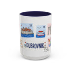 Dubrovnik Coffee Mug | Postage Stamp Collage Mug | Travel Souvenir Accent Cup 11oz 15oz