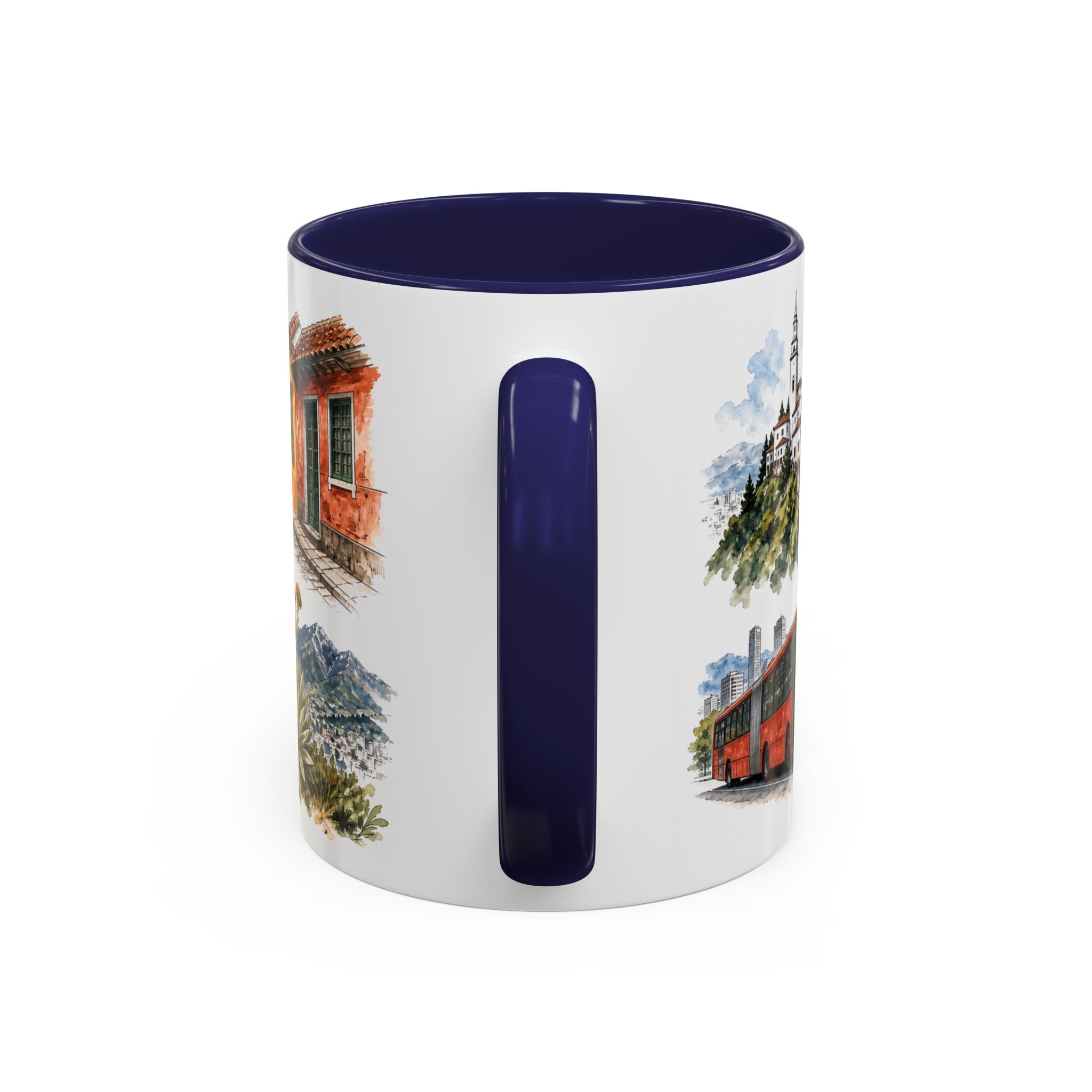 Bogota Coffee Mug | Colombia Travel Souvenir | Vintage Illustrated City Gift | 11 oz 15 oz Accent Mug