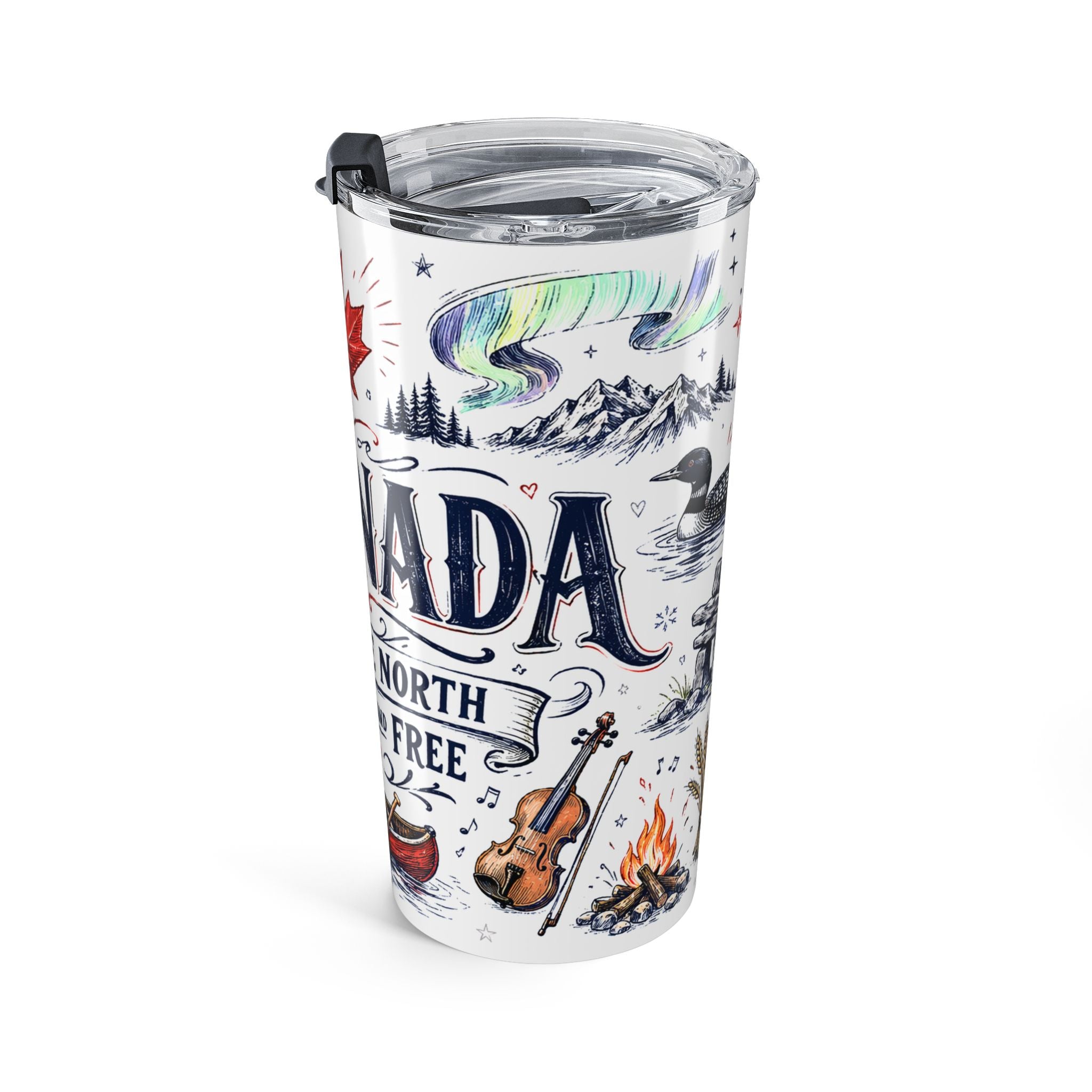 O Canada True North 20oz Tumbler | Canadian Pride Gift | Insulated Stainless Steel Travel Cup