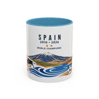 Spain World Champions Mug | 2010 2026 Spanish Soccer Gift | Two Time Football Champion Cup | 11oz 15oz Accent Mug