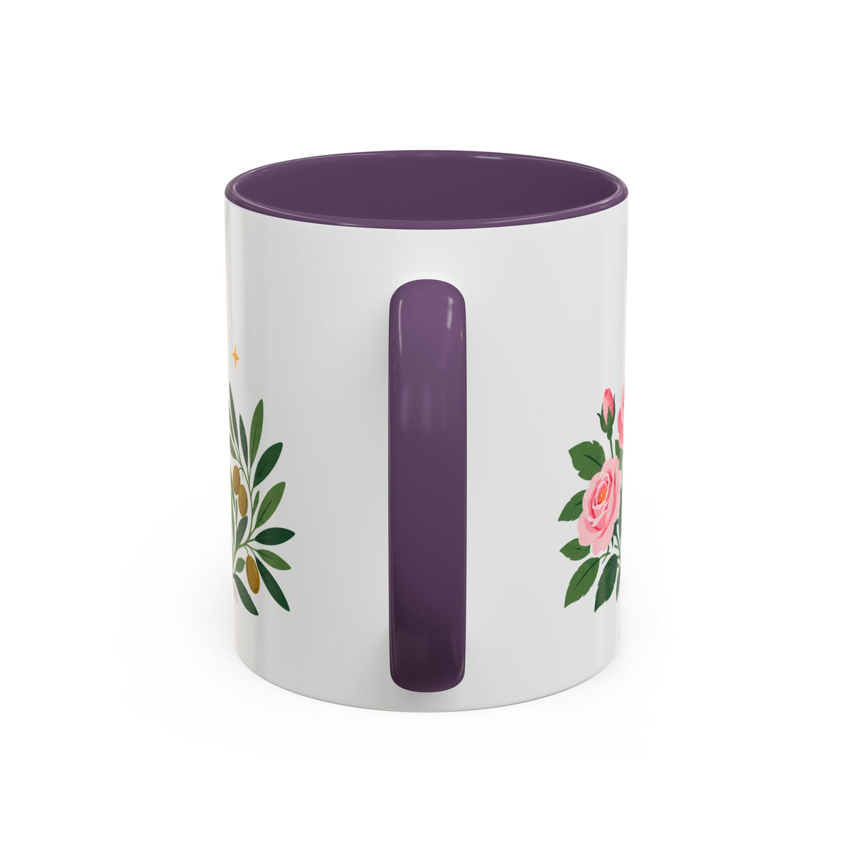 Libra Zodiac Coffee Mug | Scales and Rose Design | Astrology Birthday Gift | 11 oz 15 oz Ceramic Accent Mug