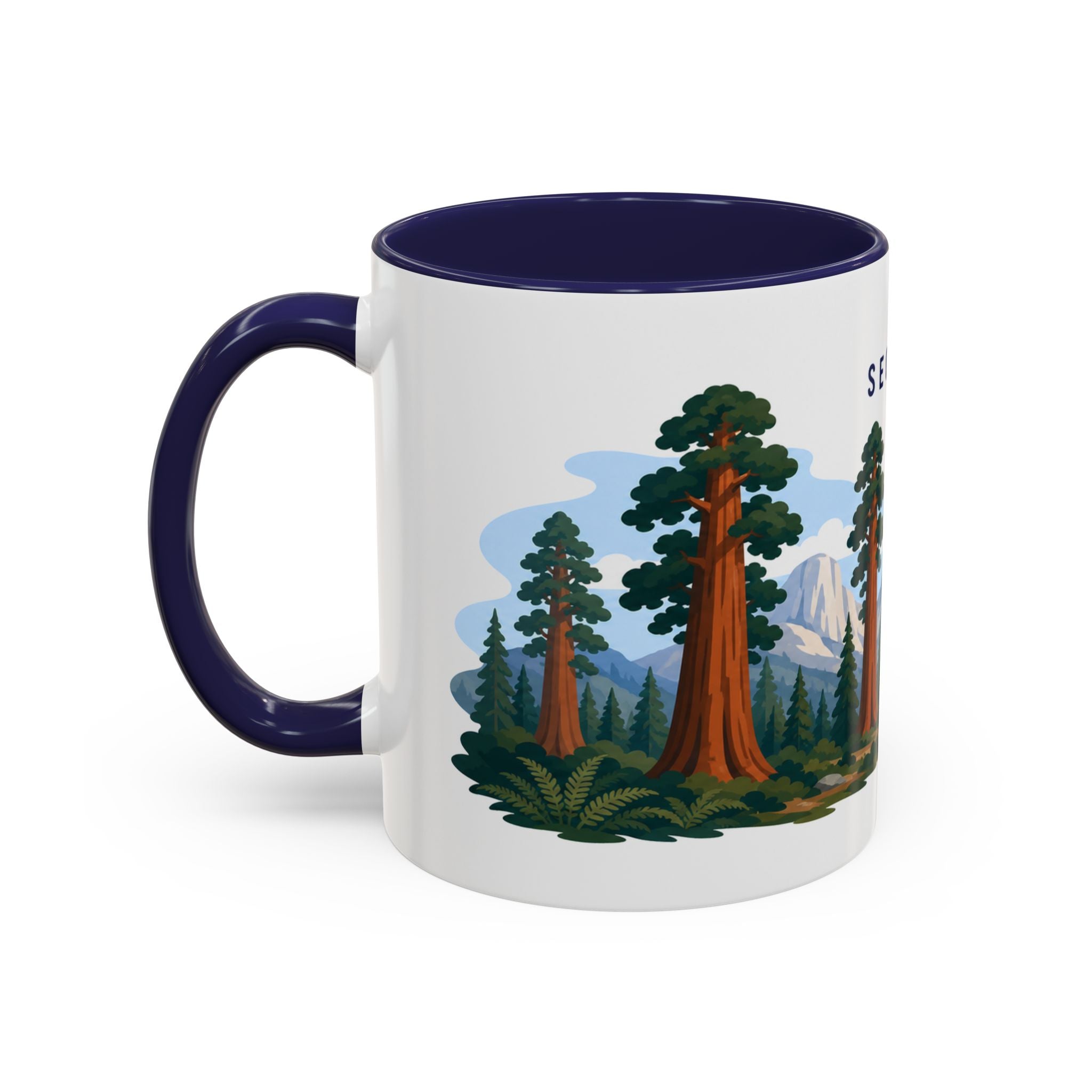 Sequoia National Park Coffee Mug | Solid Color Block Park Souvenir | 11oz 15oz Accent Mug