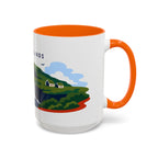Faroe Islands Coffee Mug | Travel Destination Souvenir Gift | Accent Color Ceramic 11oz 15oz