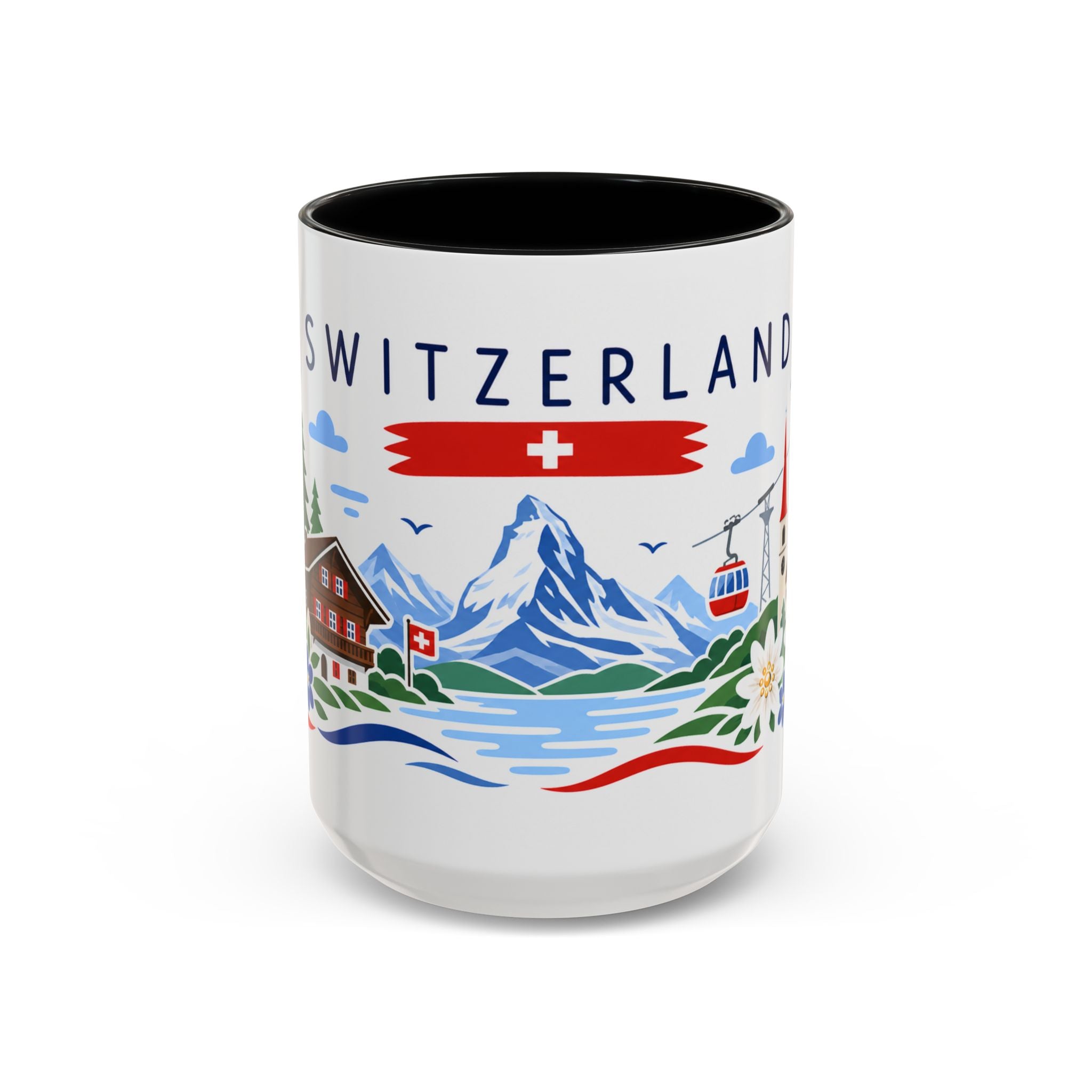 Switzerland Coffee Mug | Travel Souvenir Accent Mug | Country Gift Ceramic Cup 11oz 15oz