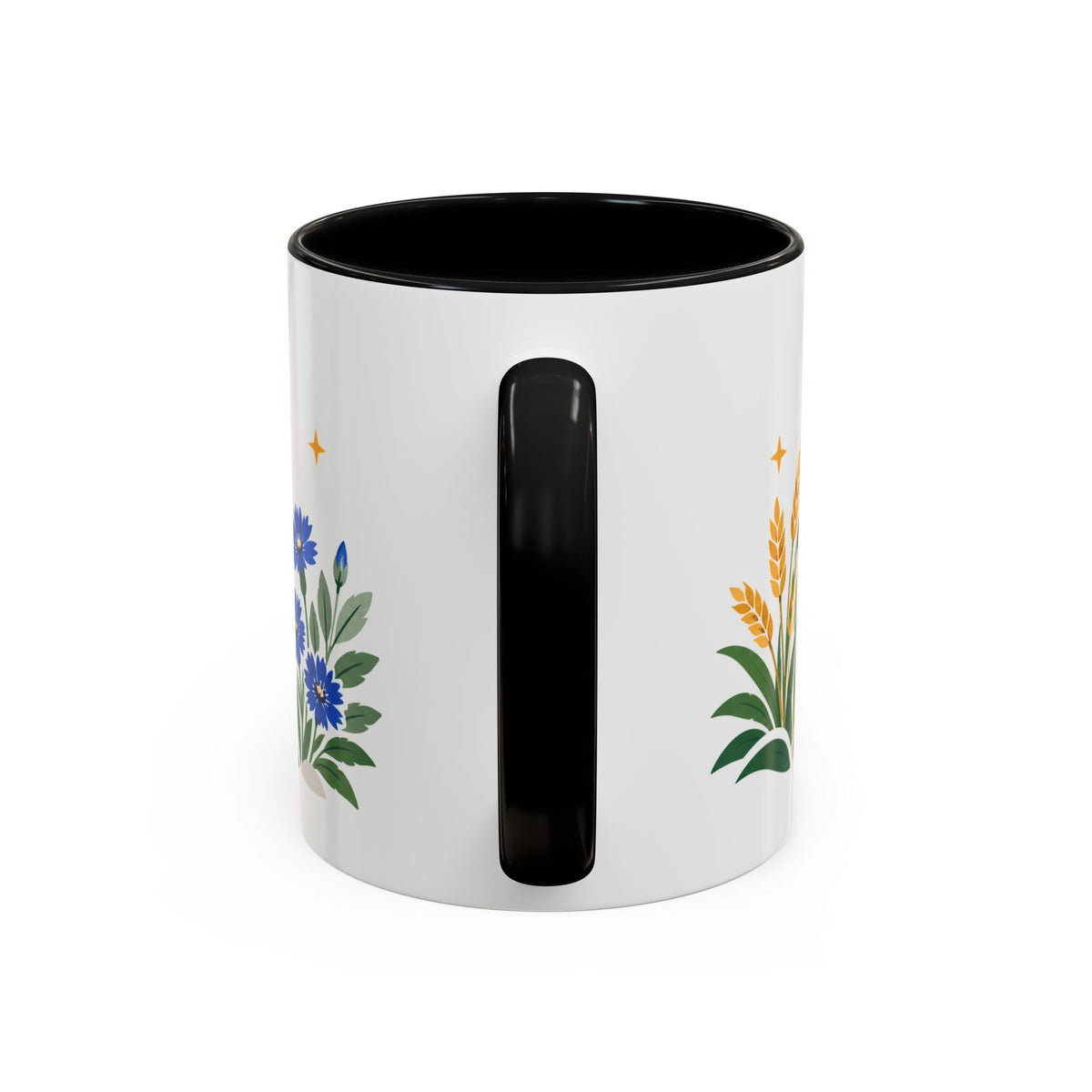 Virgo Zodiac Coffee Mug | Maiden and Wheat Design | Astrology Birthday Gift | 11 oz 15 oz Ceramic Accent Mug
