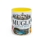 Mugla Coffee Mug | Turkey Travel Souvenir | Vintage Illustrated City Gift | 11 oz 15 oz Accent Mug