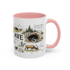 Wind Cave National Park Coffee Mug | South Dakota Cave Bison Prairie Gift | Accent Color Ceramic 11oz 15oz