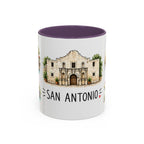 San Antonio Illustrated Travel Mug | City Souvenir Accent Coffee Mug | 11oz 15oz Ceramic Cup