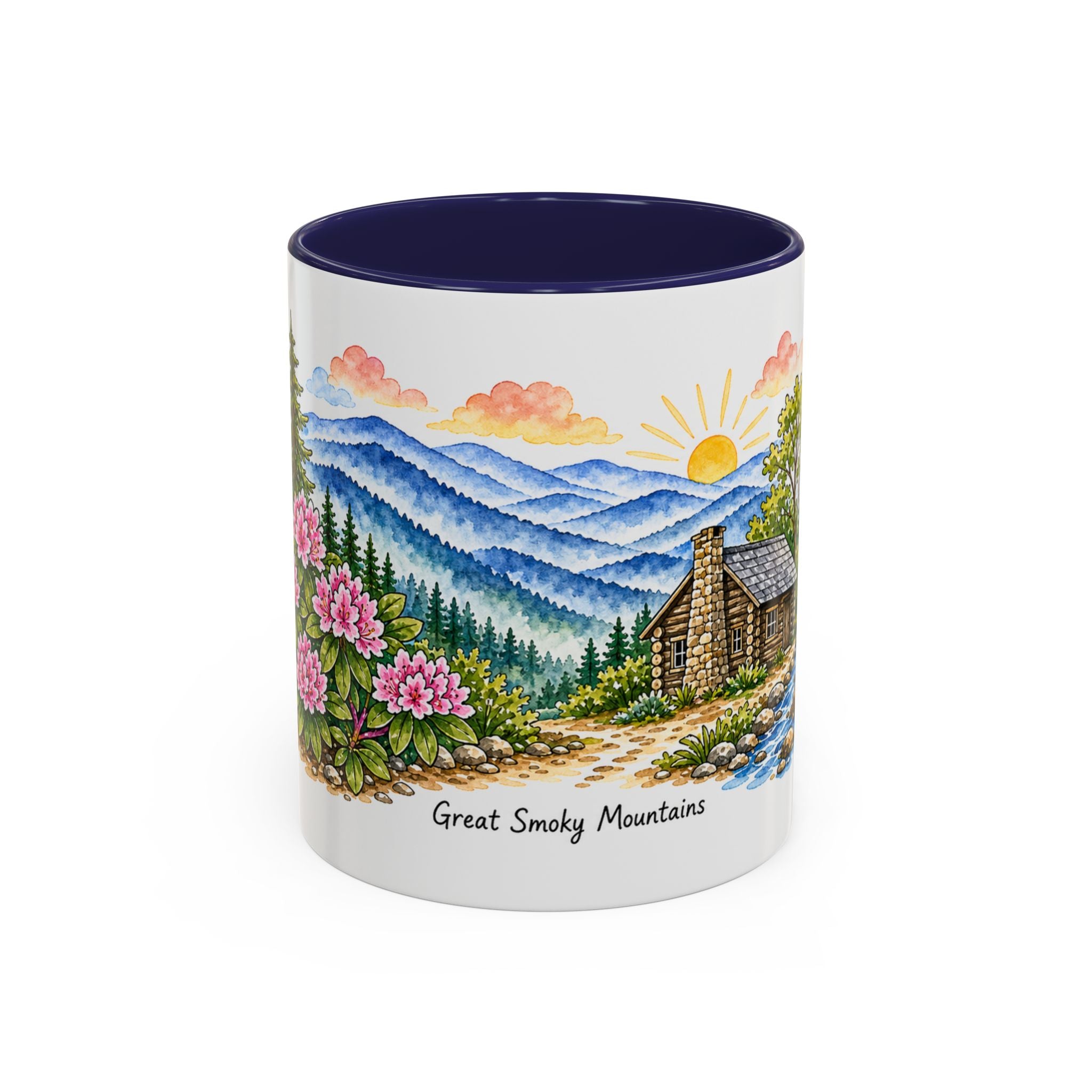 Great Smoky Mountains National Park Mug | US Travel Souvenir Accent Coffee Mug | 11oz 15oz Ceramic Cup