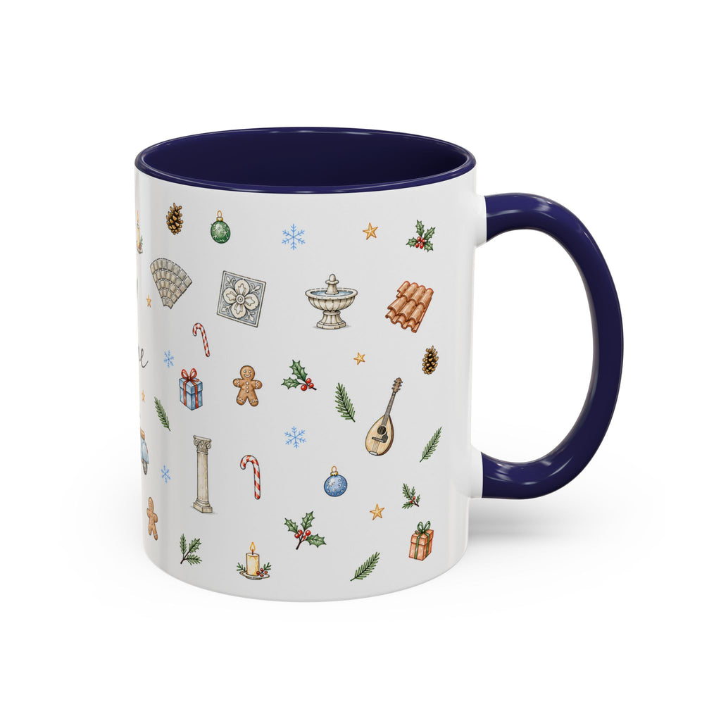 Rome Christmas Mug | Watercolor City Souvenir | Ceramic Coffee Cup