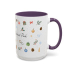 New River Gorge National Park Christmas Mug | Watercolor Travel Souvenir | Holiday Gift | Accent Ceramic Coffee Cup 11oz 15oz