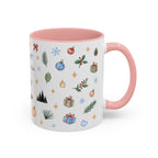 Denali National Park Christmas Mug | Watercolor Travel Souvenir | Holiday Gift | Accent Ceramic Coffee Cup 11oz 15oz