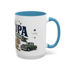 Grandpa Can Fix Anything Coffee Mug | Funny Gift From Grandkids | Accent Ceramic 11oz 15oz