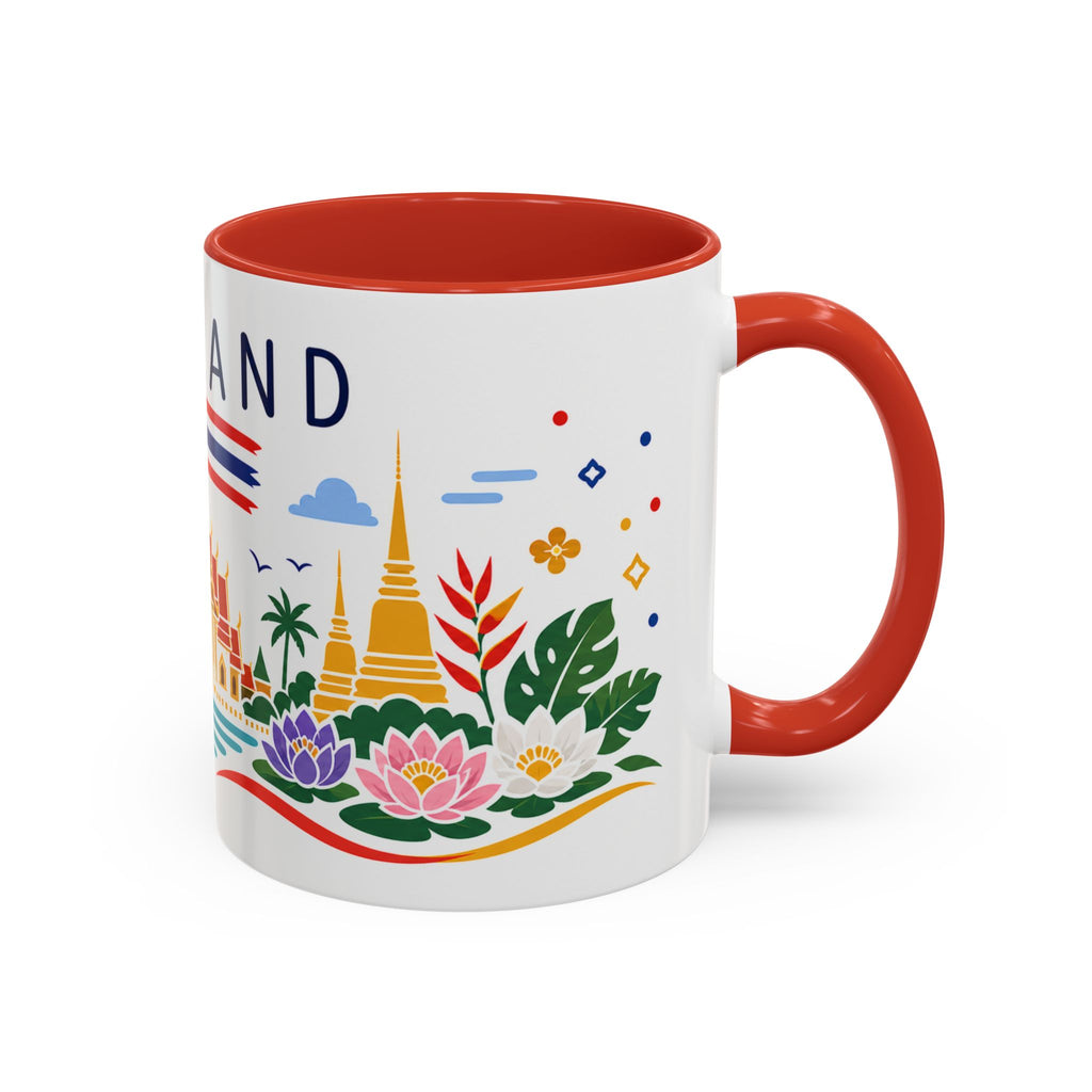 Thailand Coffee Mug | Travel Souvenir Accent Mug | Country Gift Ceramic Cup 11oz 15oz
