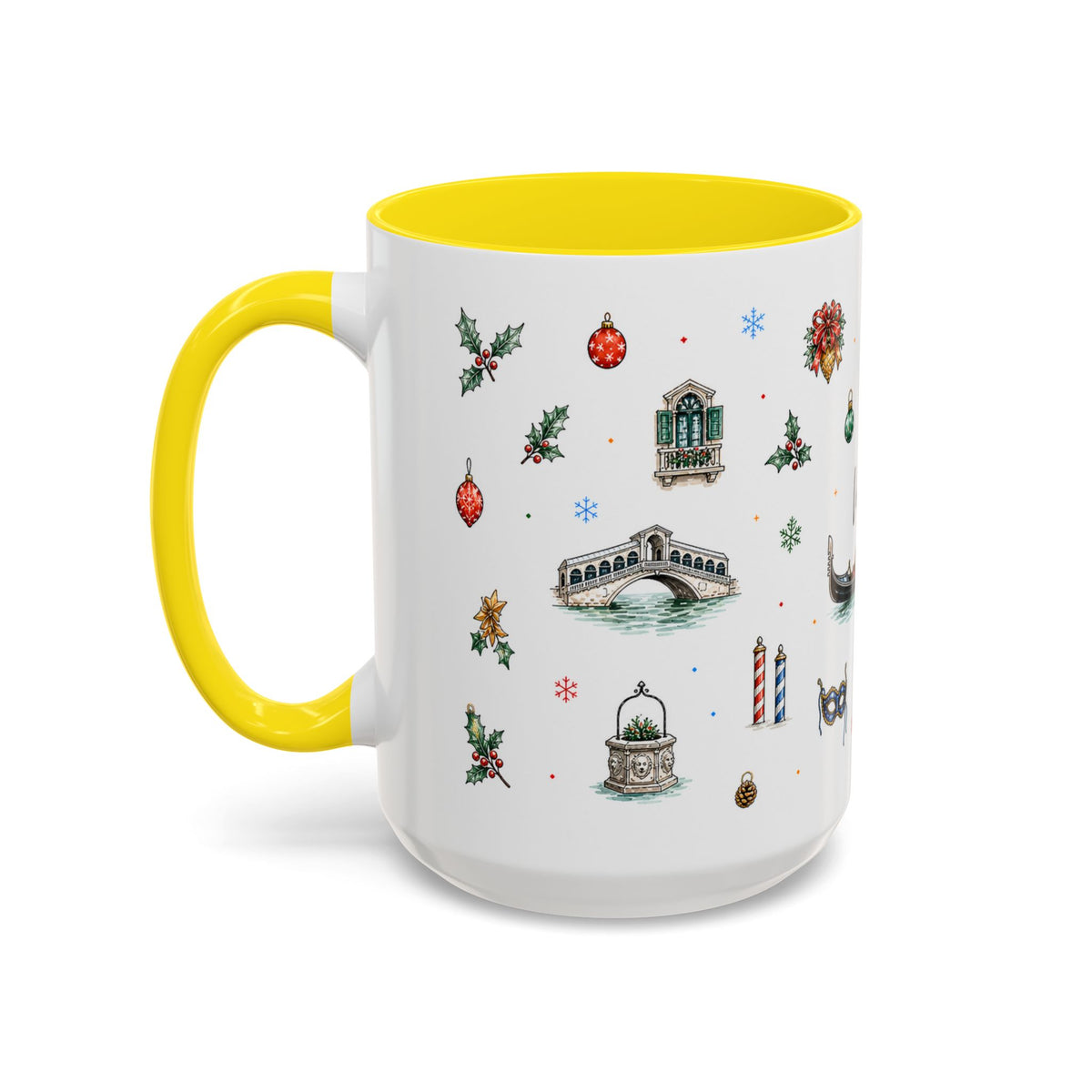 Venice Christmas Mug | Watercolor City Souvenir, Travel Memory Cup
