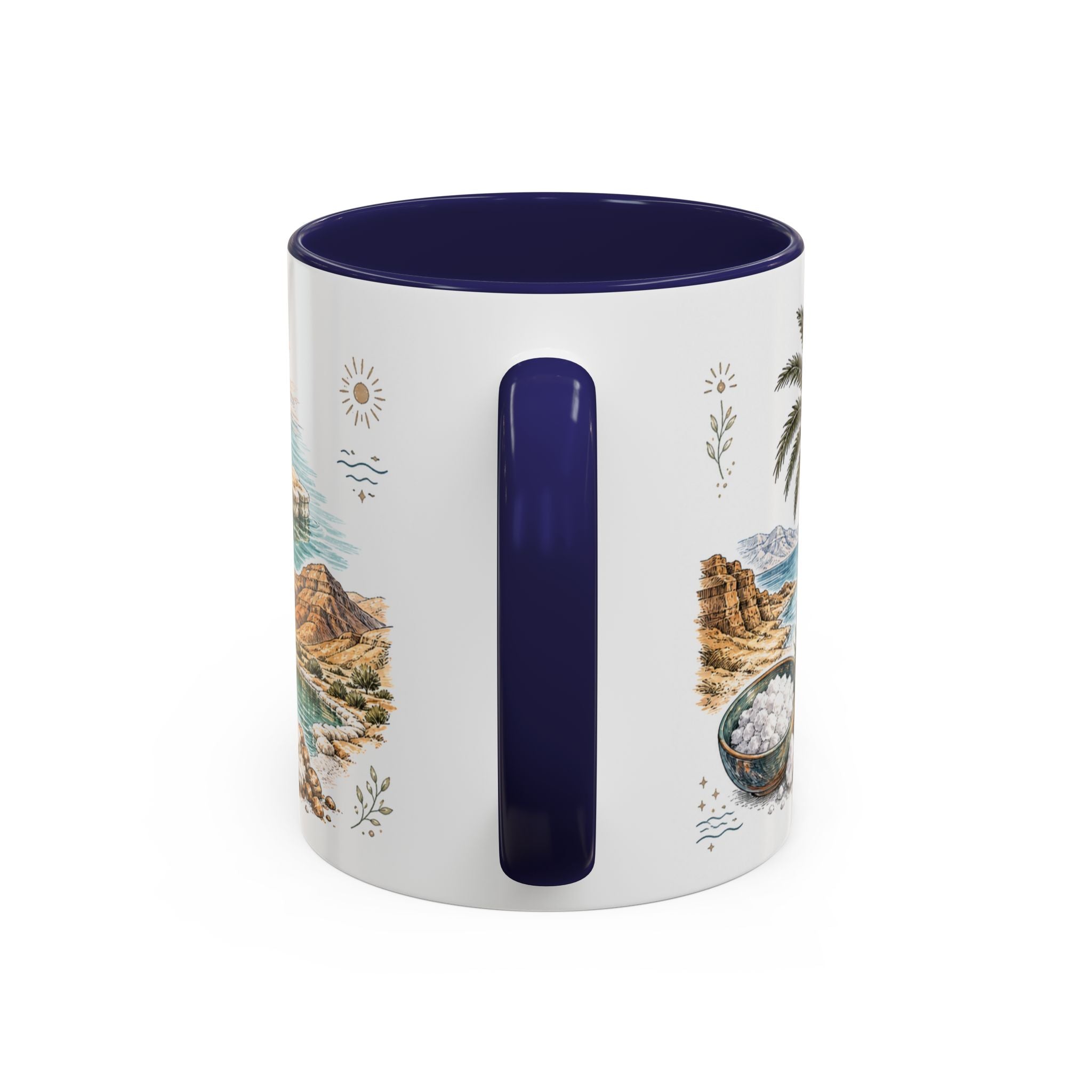 Dead Sea Mug, Jordan Travel Souvenir, Bucket List Gift, Accent Ceramic Coffee Mug 11oz 15oz