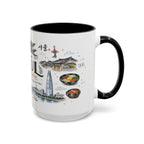 Seoul Coffee Mug | Korea Souvenir Travel Gift | Accent Color Ceramic 11oz 15oz
