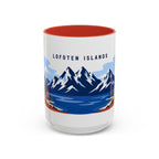 Lofoten Islands Coffee Mug | Travel Destination Souvenir Gift | Accent Color Ceramic 11oz 15oz