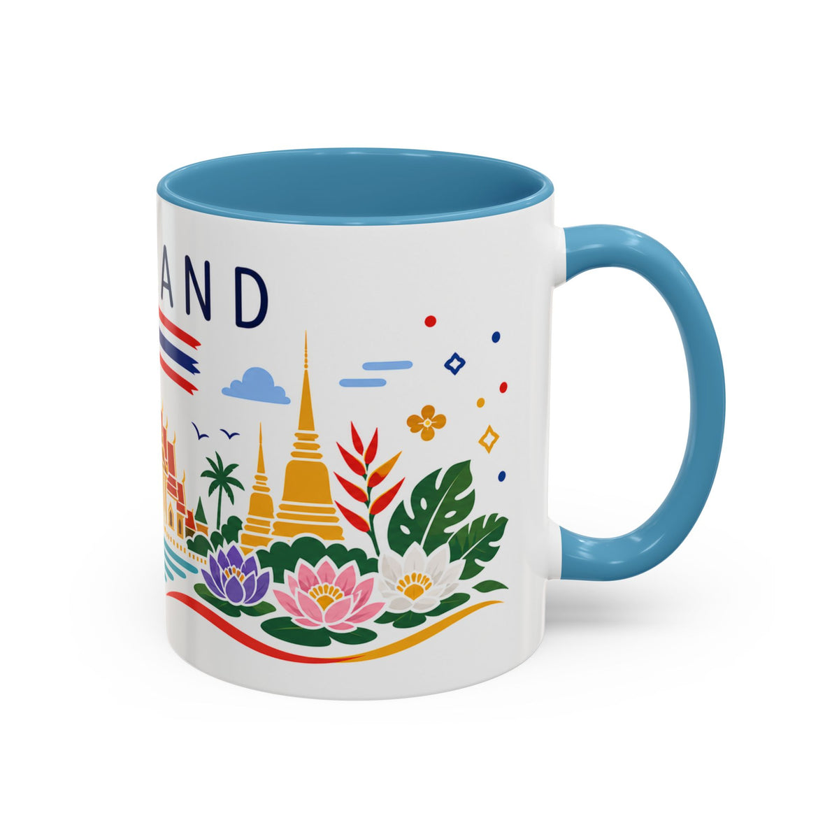 Thailand Coffee Mug | Travel Souvenir Accent Mug | Country Gift Ceramic Cup 11oz 15oz