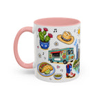 Austin Illustrated Travel Mug | City Souvenir Accent Coffee Mug | 11oz 15oz Ceramic Cup
