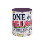 One in a Melon Coffee Mug | Sweetest Teacher Appreciation Gift | Accent Color Ceramic 11oz 15oz