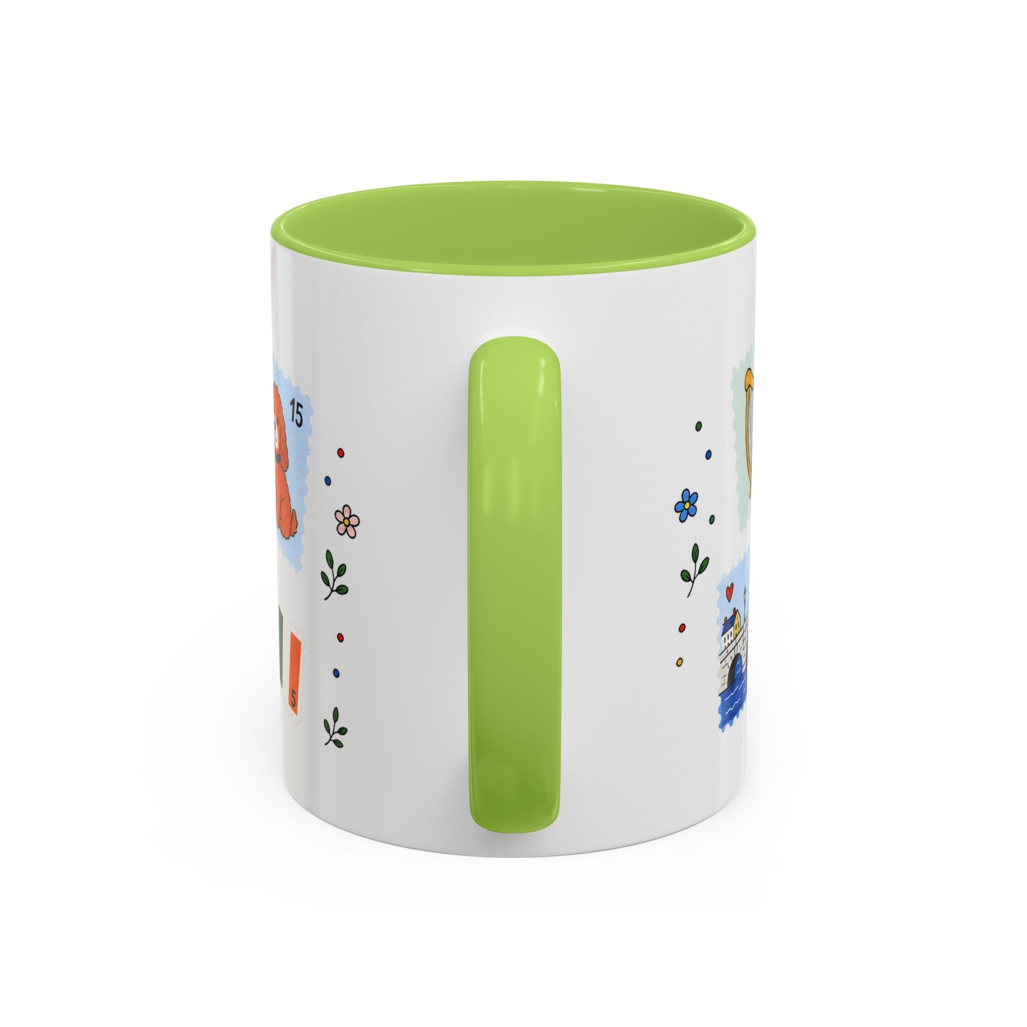 Dublin Coffee Mug | Postage Stamp Collage Mug | Travel Souvenir Accent Cup 11oz 15oz