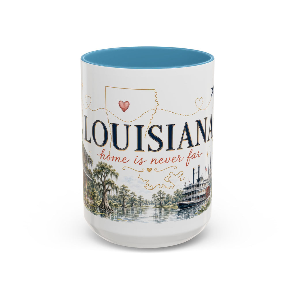 Louisiana Home State Mug | Moving Away Gift | Long Distance Friendship Coffee Cup | 11oz 15oz Accent Mug