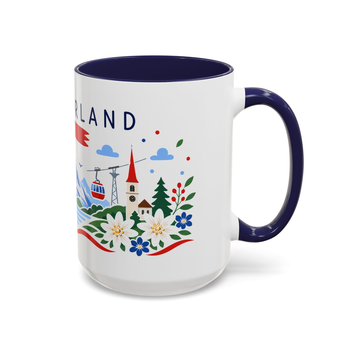 Switzerland Coffee Mug | Travel Souvenir Accent Mug | Country Gift Ceramic Cup 11oz 15oz