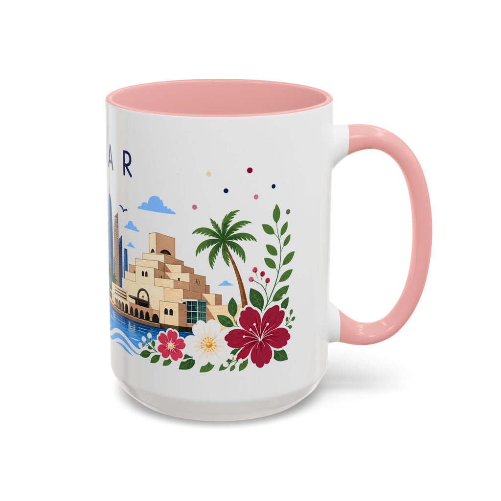 Qatar Coffee Mug | Travel Souvenir Accent Mug | Place Gift Ceramic Cup 11oz 15oz